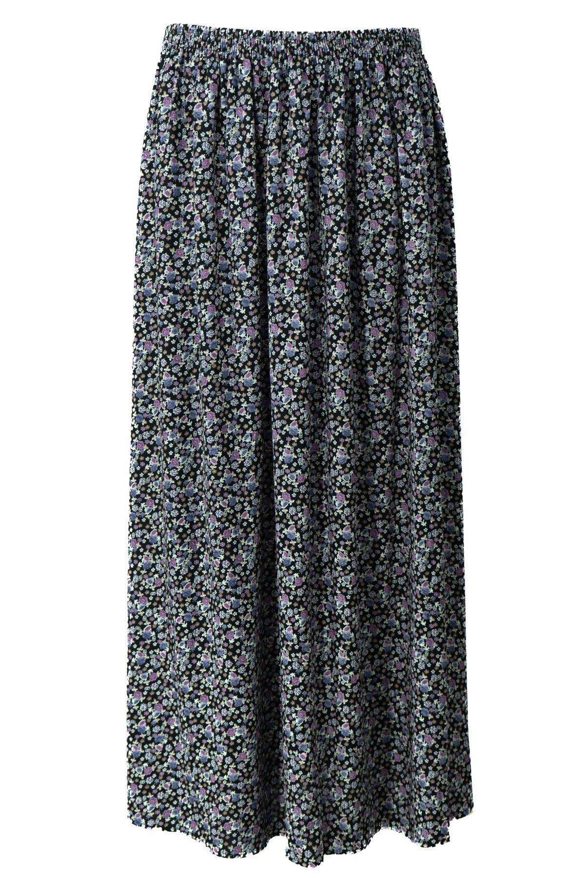 Kadın Anne Etek Dokuma Viskon Kumaş Minik Papatyam Çiçeği Desenli Rahat Kesim Tam Kalıp